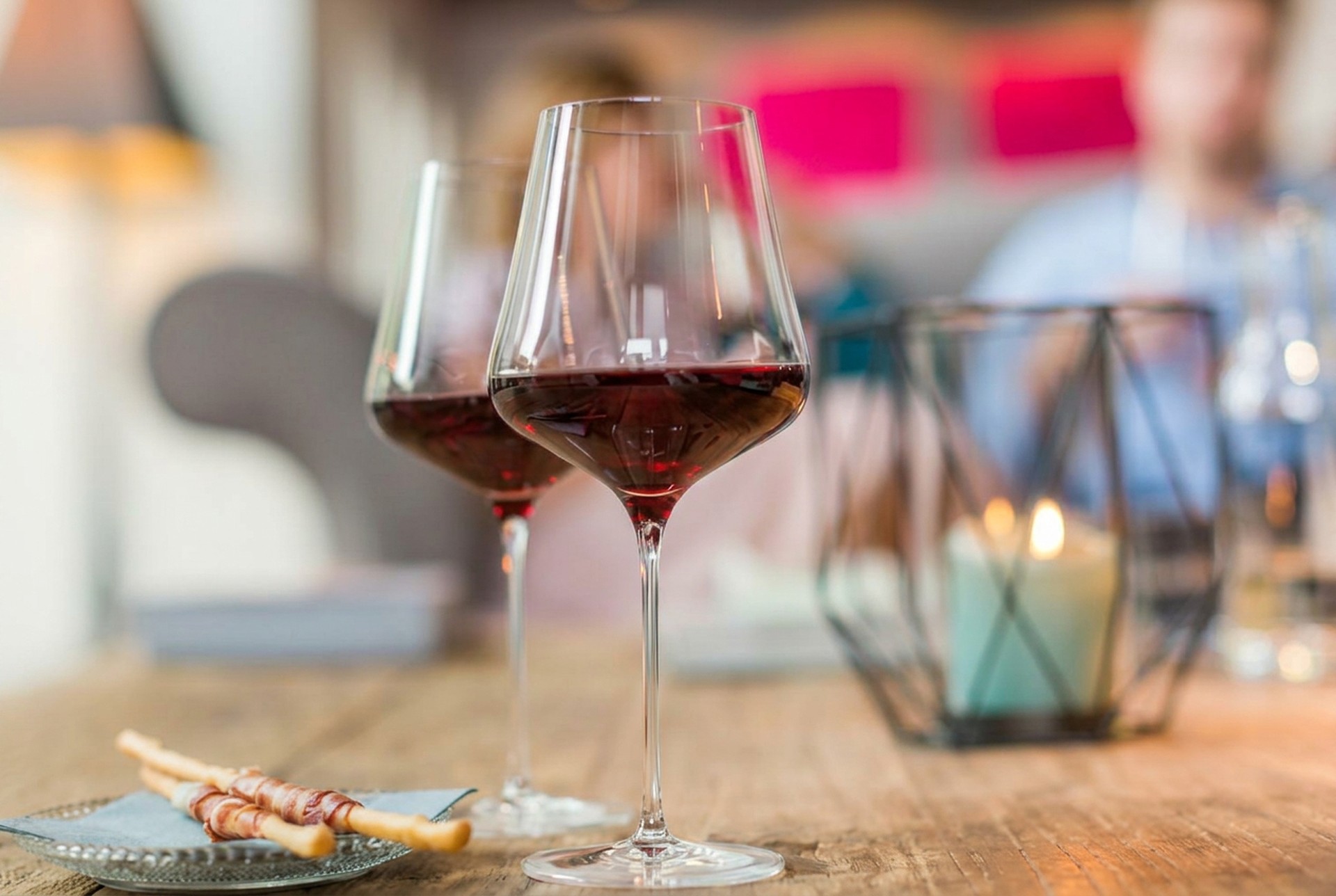 Rotwein im Glas