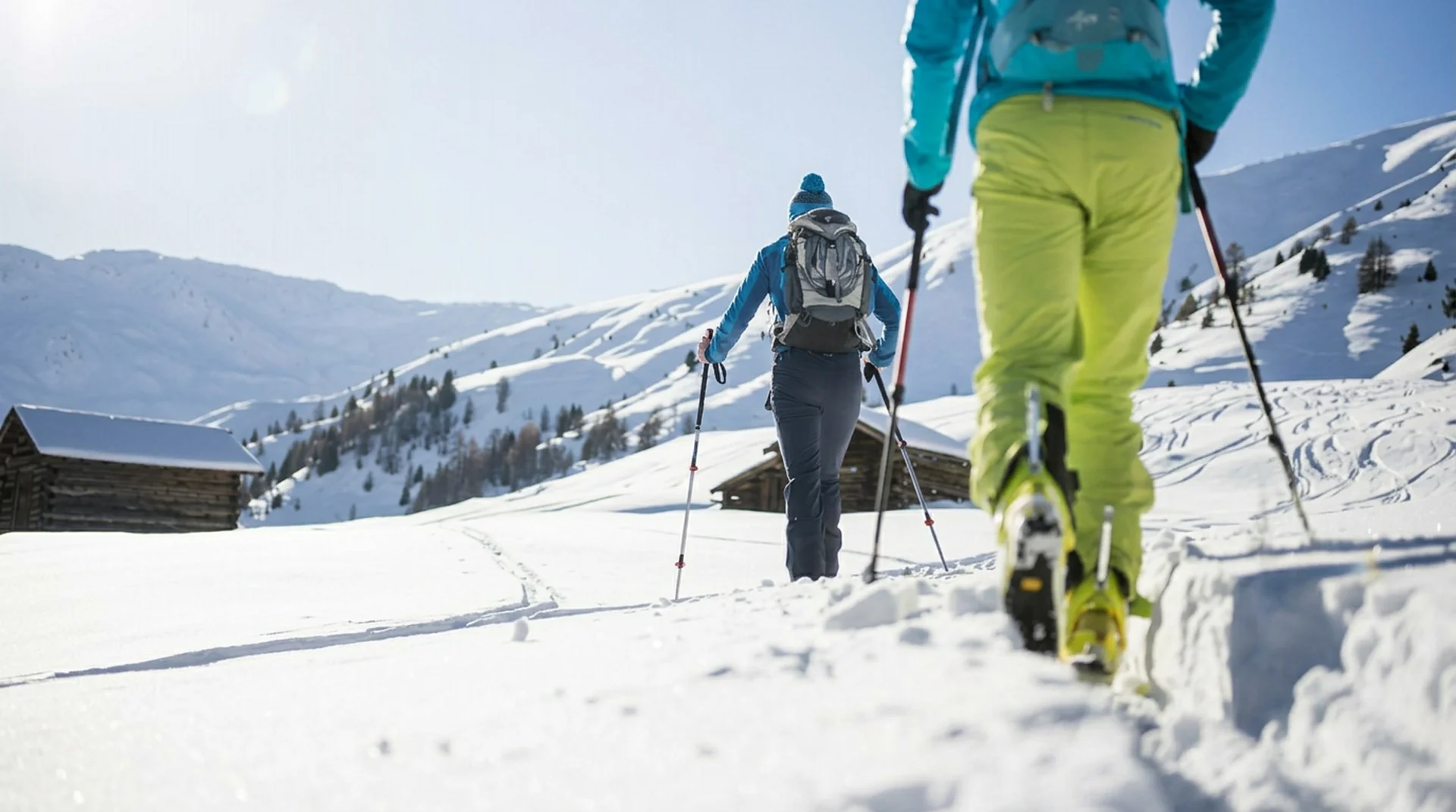 Skitourengeher in unberührter Bergwelt